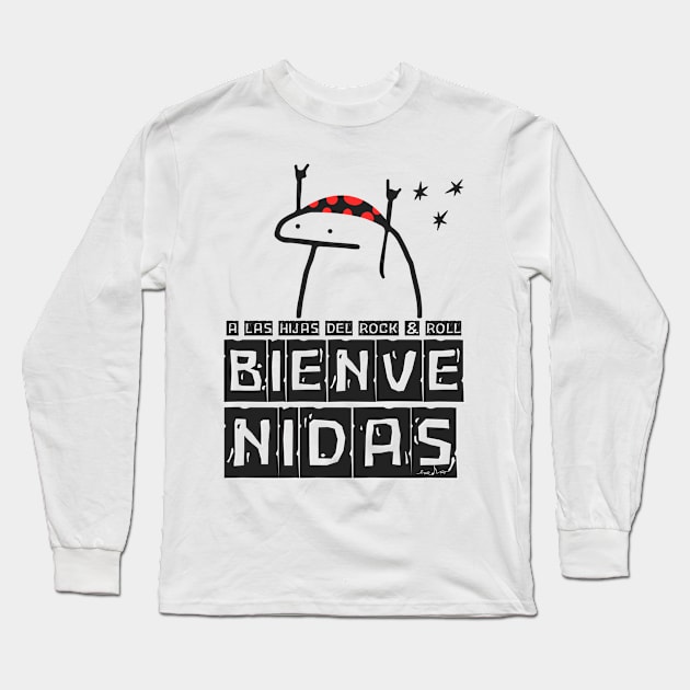 Bienvenidas: Hijas del Rock and Roll ( II-Negro) Long Sleeve T-Shirt by Rebeldía Pura